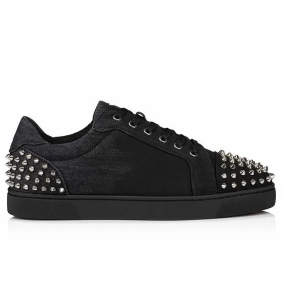Christian Louboutin Black Studded Sneakers